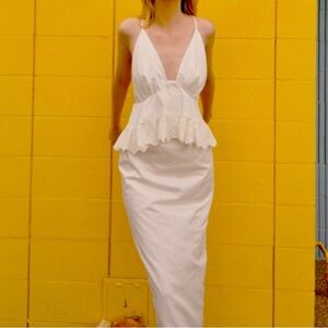 The Jetset Diaries White Backless Dress